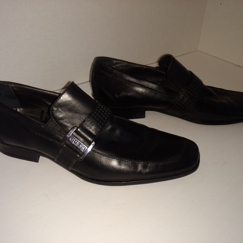 Mens' Black Guess Slip-On Dress Shoes